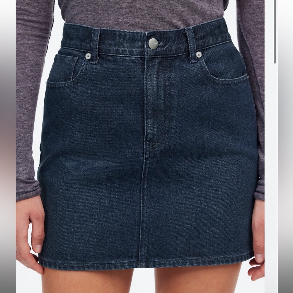 Madewell Gray Denim Skirt